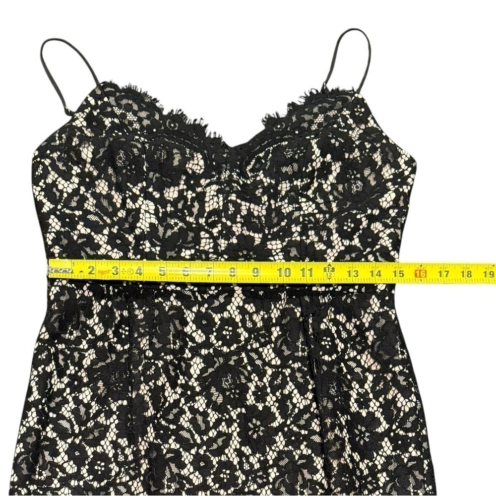 J. Crew Dress Black Lace Overlay Nude Lining MIDI - Picture 11 of 16